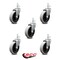 Service Caster 4 Inch Thermoplastic Wheel 7/8 Inch Grip Ring Stem Caster SCC, 5PK SCC-GR05S410-TPRS-71678-5 - alternate 2